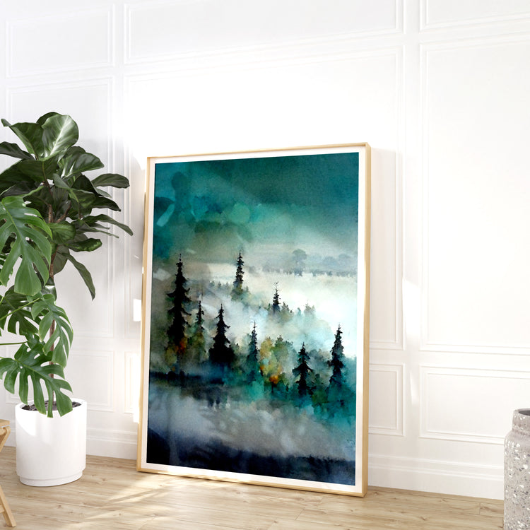 Turquoise Forest Print
