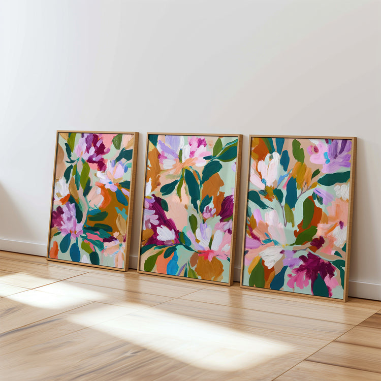 Bright Floral Set of 3 Prints