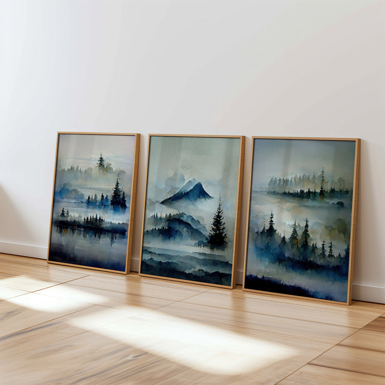 Blue Landscape Set of 3 Prints