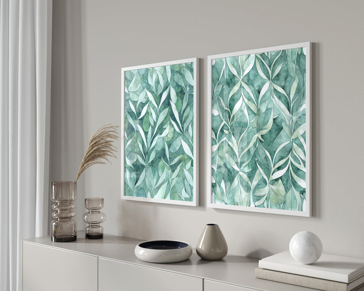 Abstract Leaves Set of 2 Prints