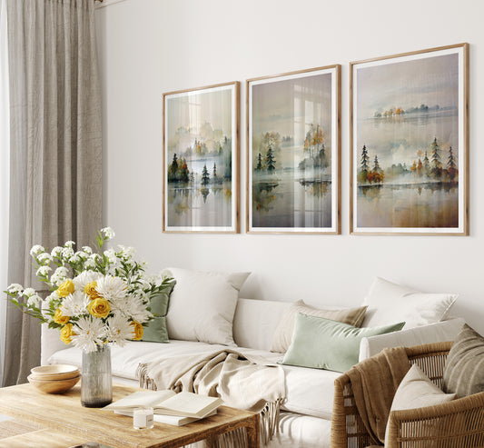 Beige Landscape Set of 3 Prints