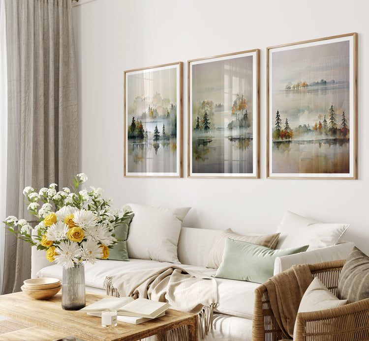 Beige Landscape Set of 3 Prints