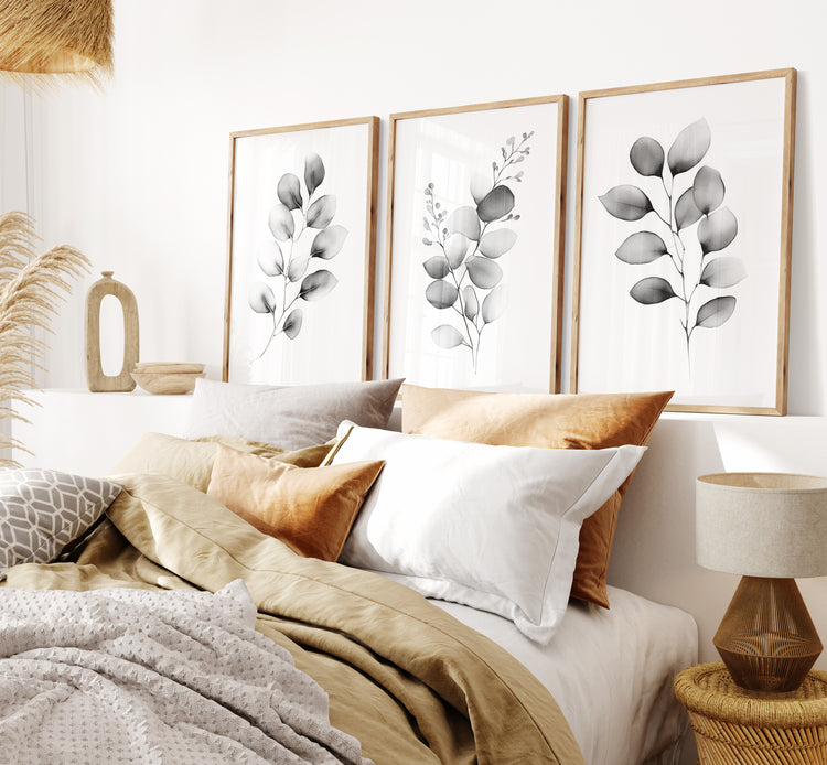 Grey Eucalyptus Set of 3 Prints