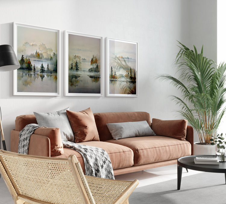 Beige Landscape Set of 3 Prints