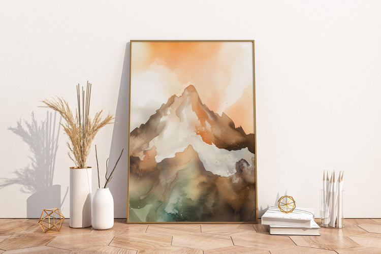 Orange Mountains Set of 3 Prints