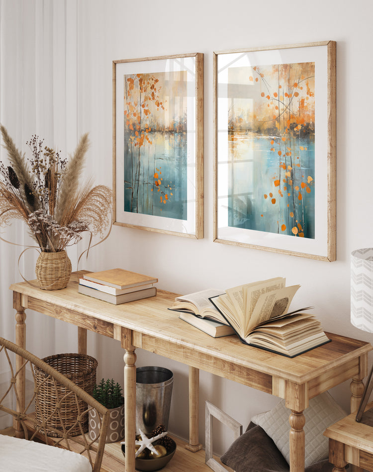 Abstract Leaves Set of 2 Prints