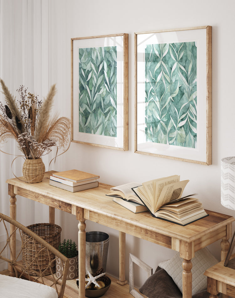 Abstract Leaves Set of 2 Prints