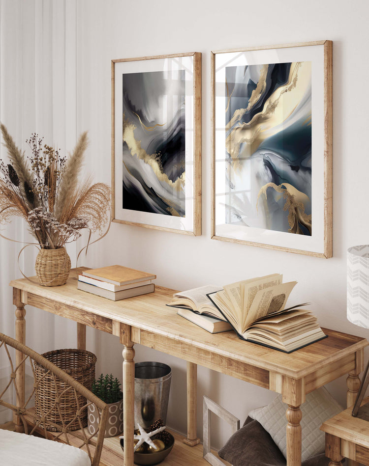 Grey Gold Set of 2 Prints