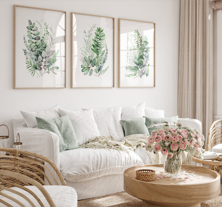 Eucalyptus Leaves II Set of 3 Prints