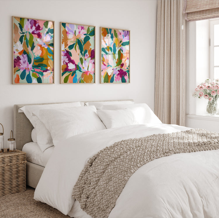 Bright Floral Set of 3 Prints