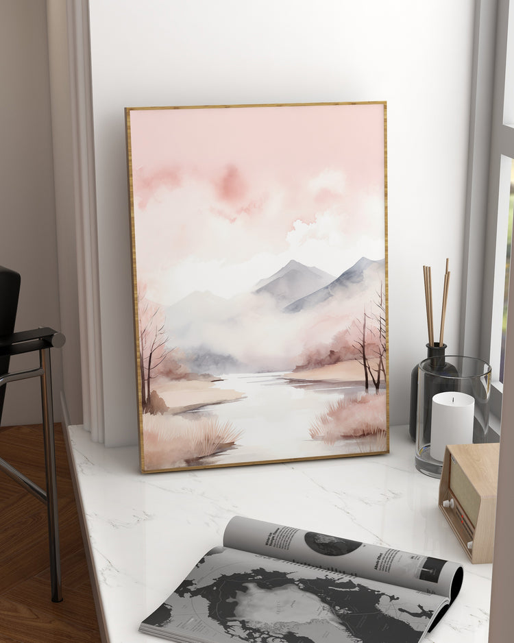 Pink Mountains II Set of 3 Prints