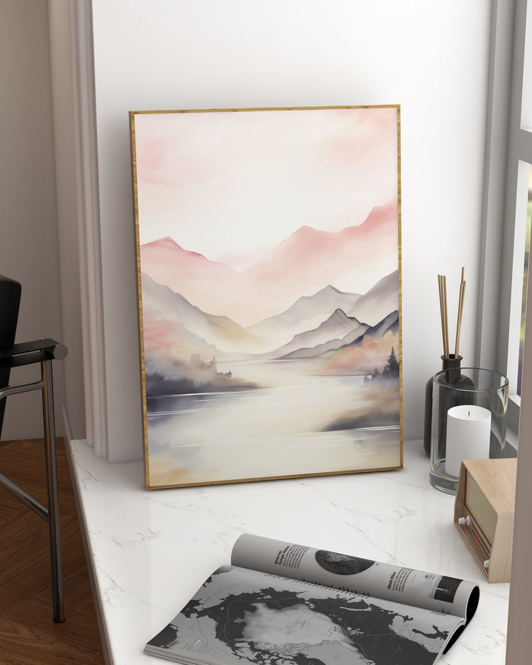 Pink Mountains II Set of 3 Prints