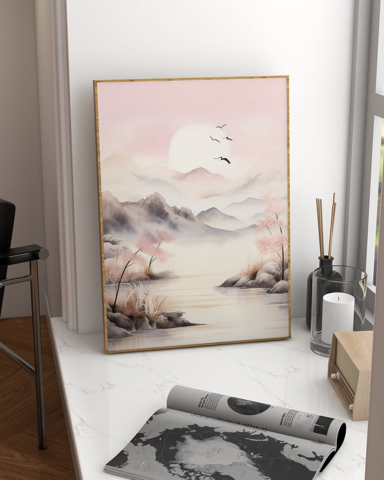 Pink Mountains II Set of 3 Prints