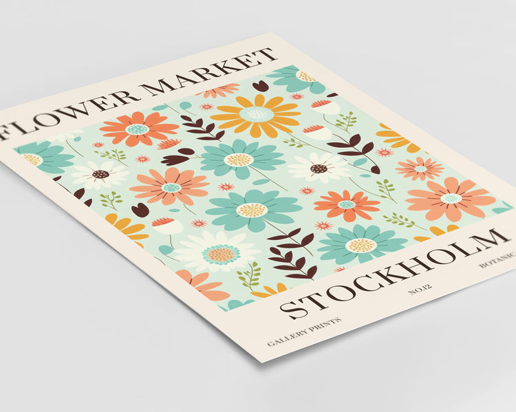 Stockholm Flower Market Print