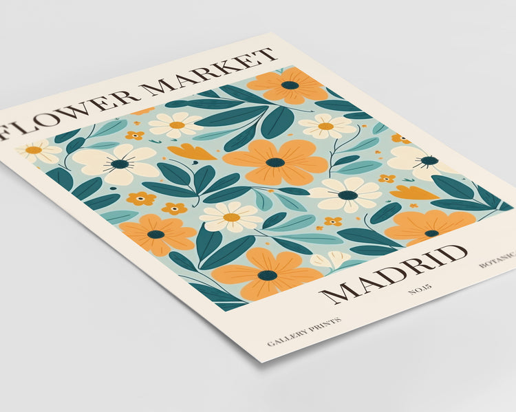 Madrid Flower Market Print