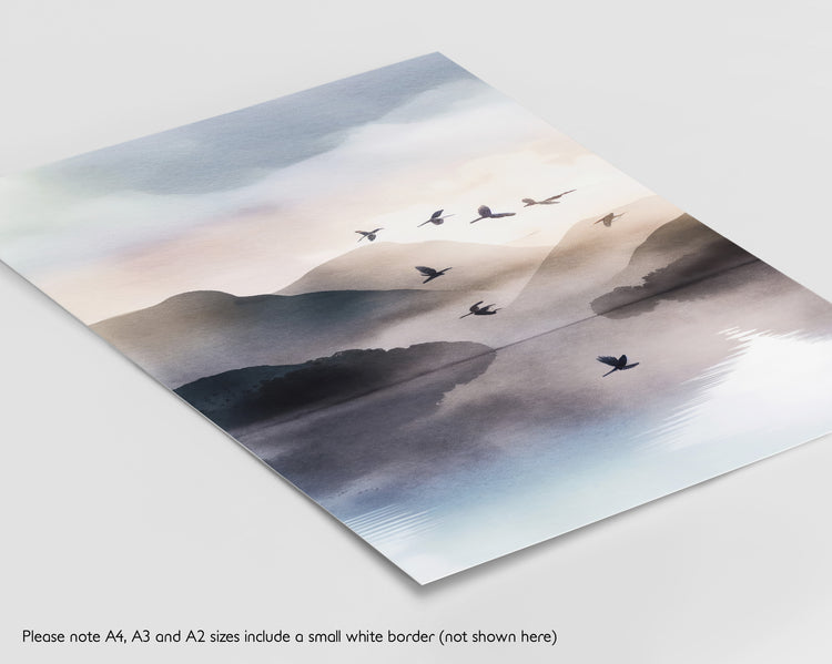 Purple Blue Mountains Set of 3 Prints