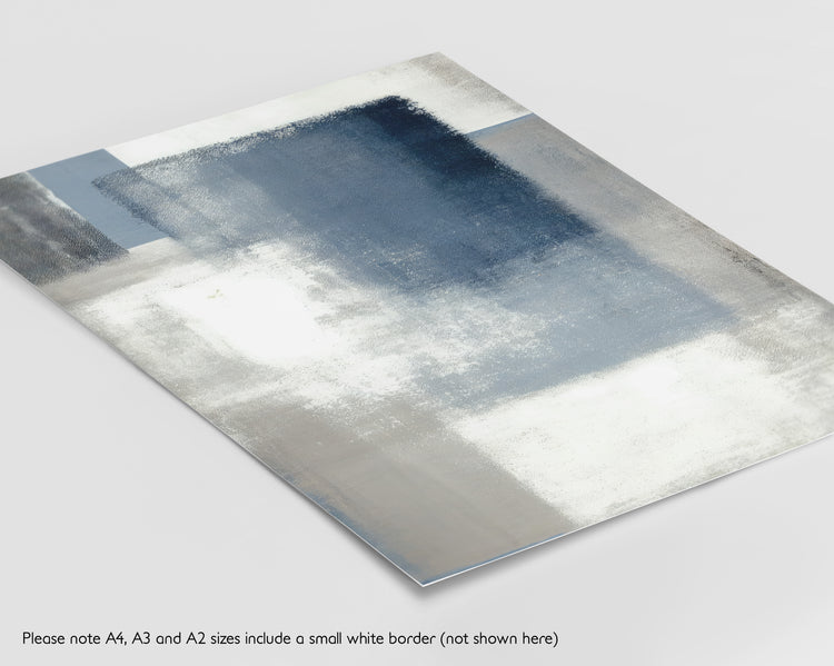 Blue and Grey Set of 3 Prints