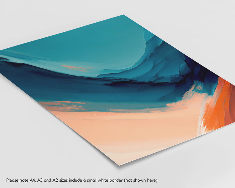 Orange and Blue Set of 3 Prints