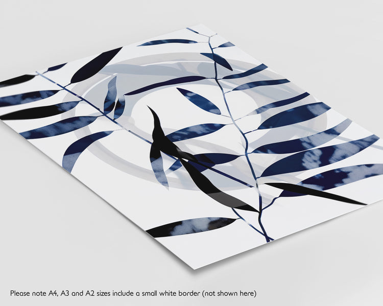 Blue Leaves Set of 3 Prints