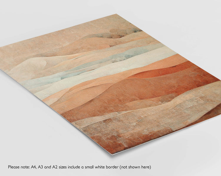 Terracotta Abstract Landscape Print