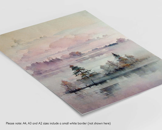 Pink Landscape Set of 3 Prints