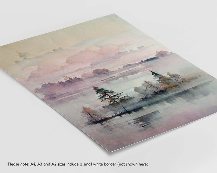 Pink Landscape Set of 3 Prints