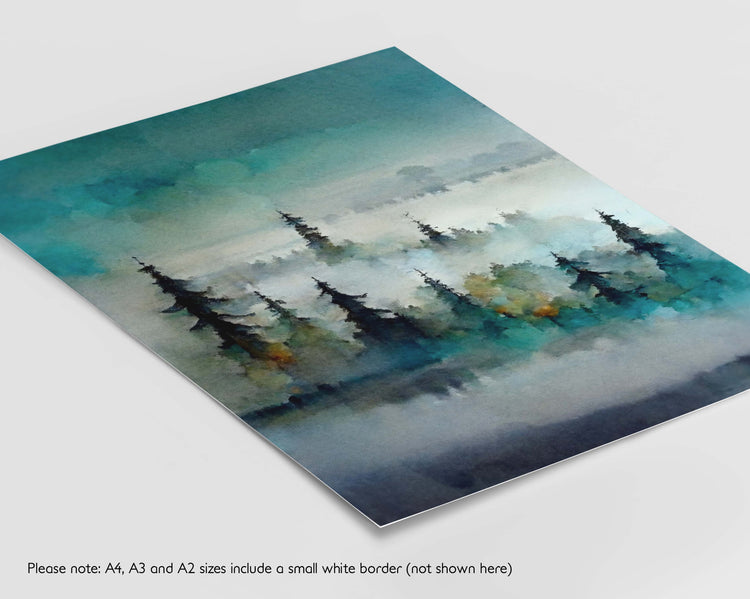 Turquoise Forest Print