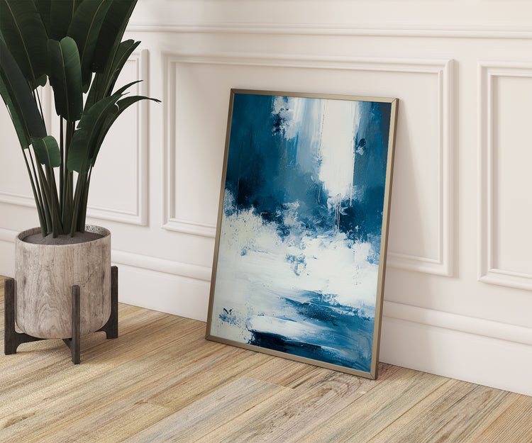 Blue White Set of 3 Prints