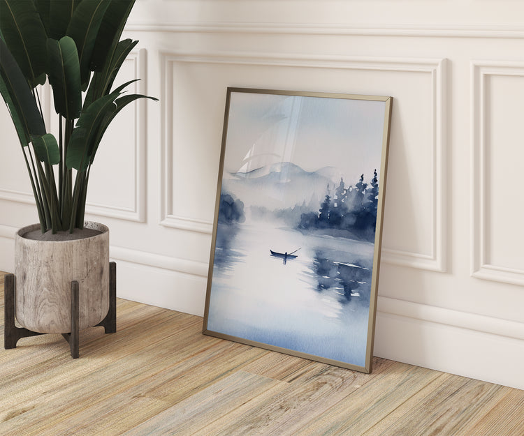 Nordic Blue Watercolour Set of 3 Prints