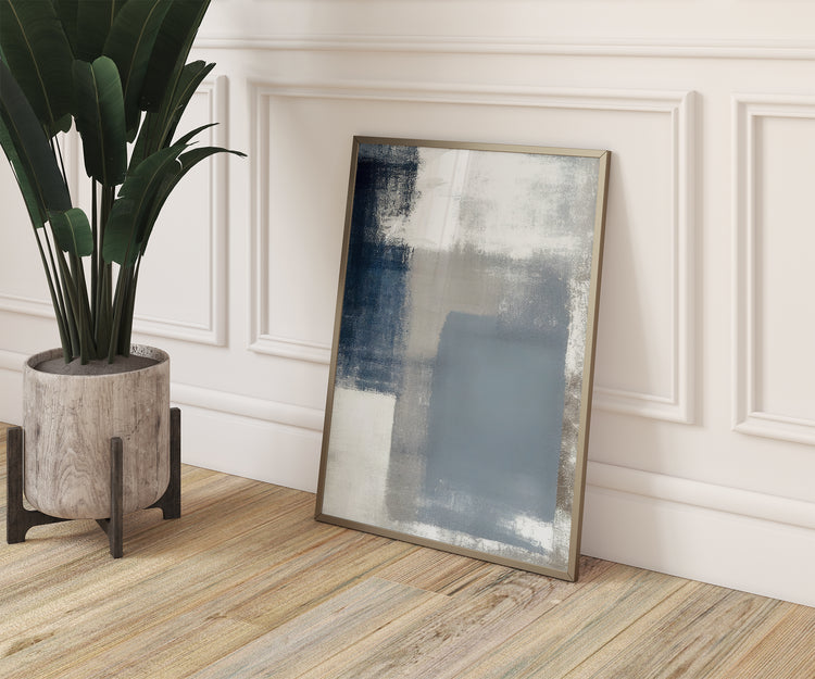 Blue and Grey Set of 3 Prints