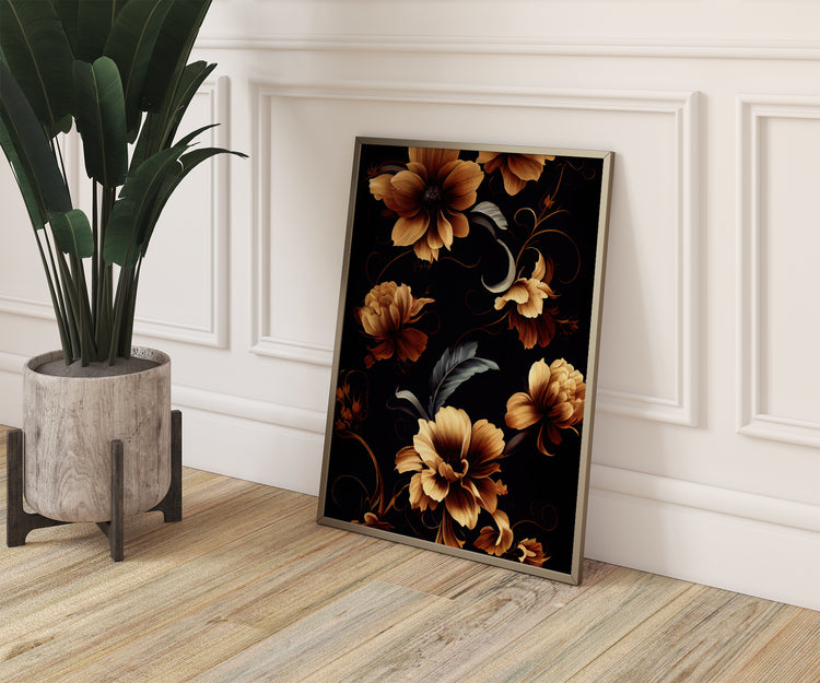 Dark Floral Set of 3 Prints