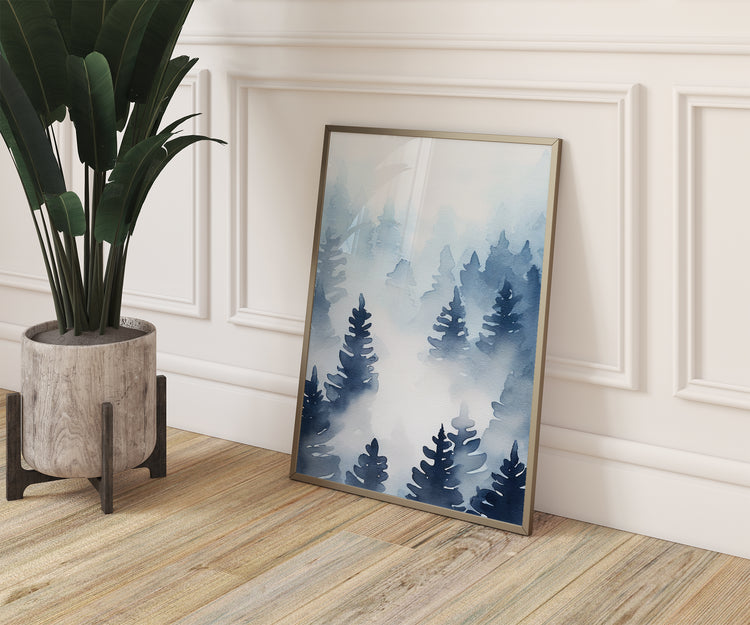 Nordic Blue Watercolour Set of 3 Prints