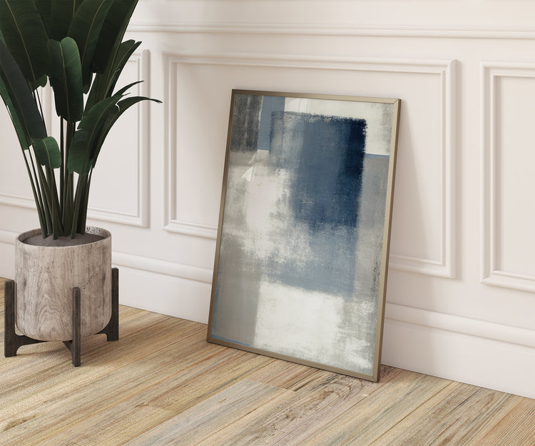 Blue and Grey Set of 3 Prints