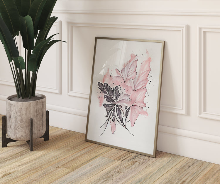 Pink Floral Set of 3 Prints