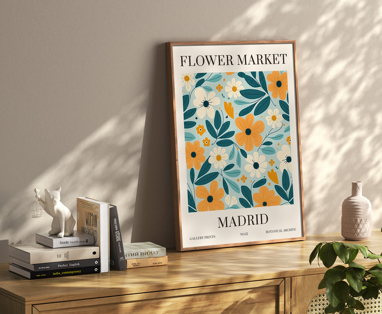Madrid Flower Market Print