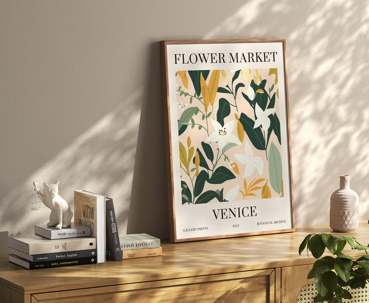 Venice Flower Market Print