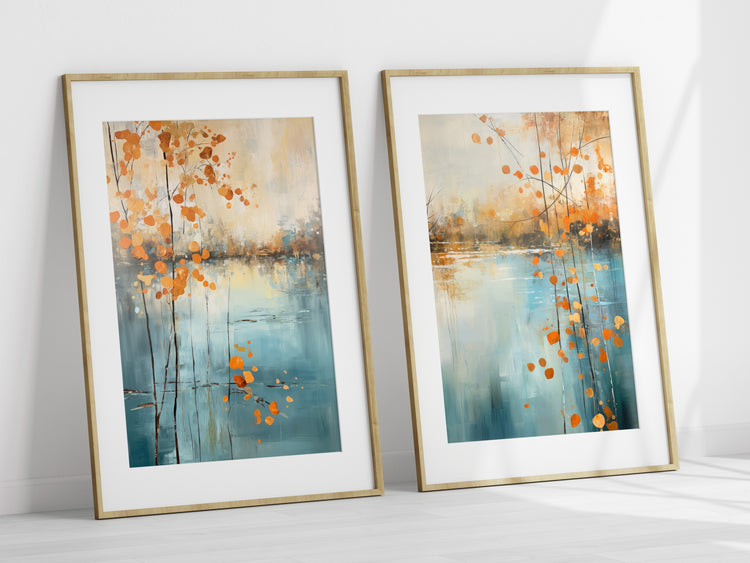 Abstract Leaves Set of 2 Prints