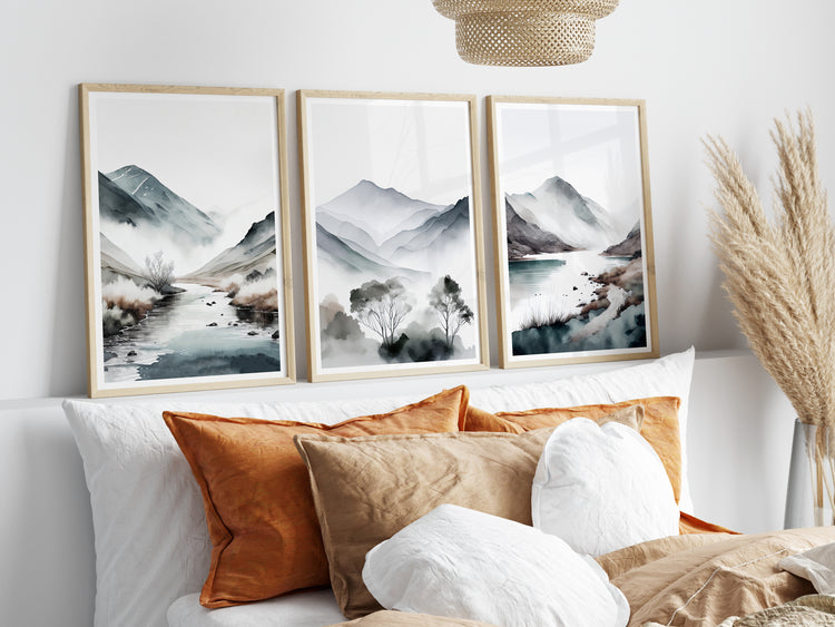 Grey Landscape Set of 3 Prints