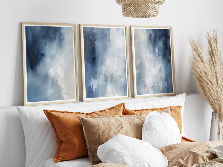 Blue Wash Set of 3 Prints