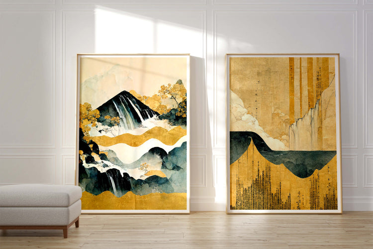 Japanese Landscape Set of 2 Prints