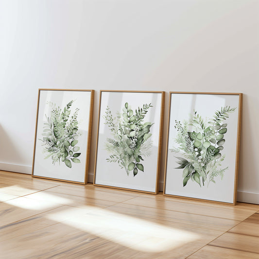 Eucalyptus Leaves Set of 3 Prints