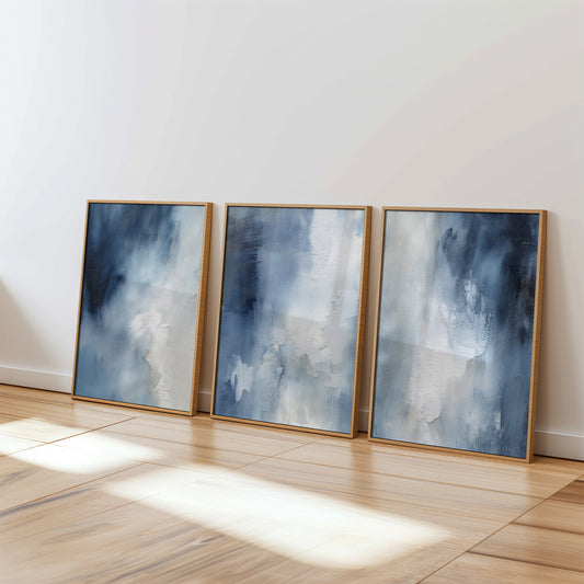 Blue Wash Set of 3 Prints