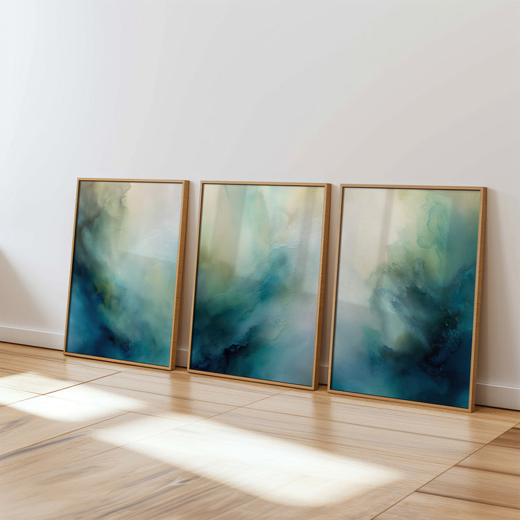 Turquoise Wash Set of 3 Prints