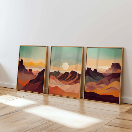 Boho Canyon Set of 3 Prints