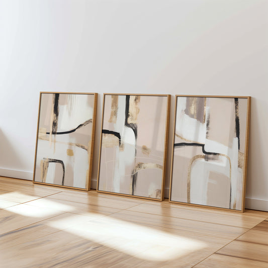 Minimalist Beige Set of 3 Prints