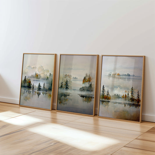 Beige Landscape Set of 3 Prints