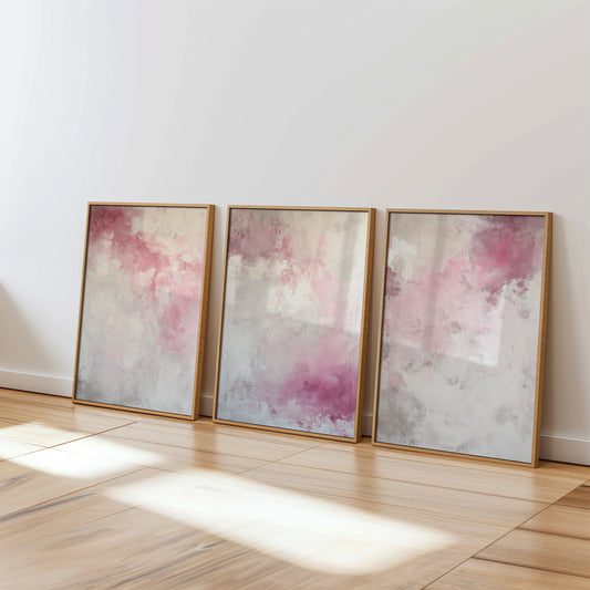 Pink Wash Set of 3 Prints