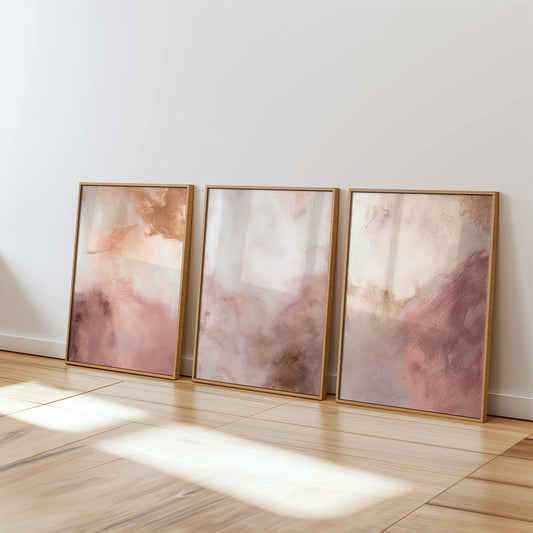 Dusky Pink Set of 3 Prints