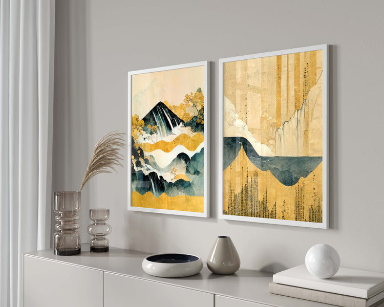 Japanese Landscape Set of 2 Prints