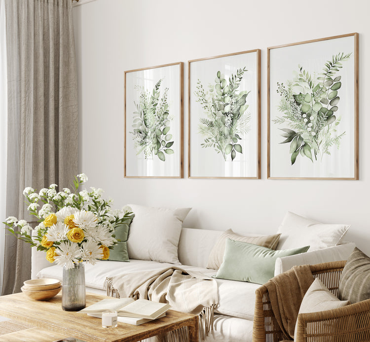 Eucalyptus Leaves Set of 3 Prints